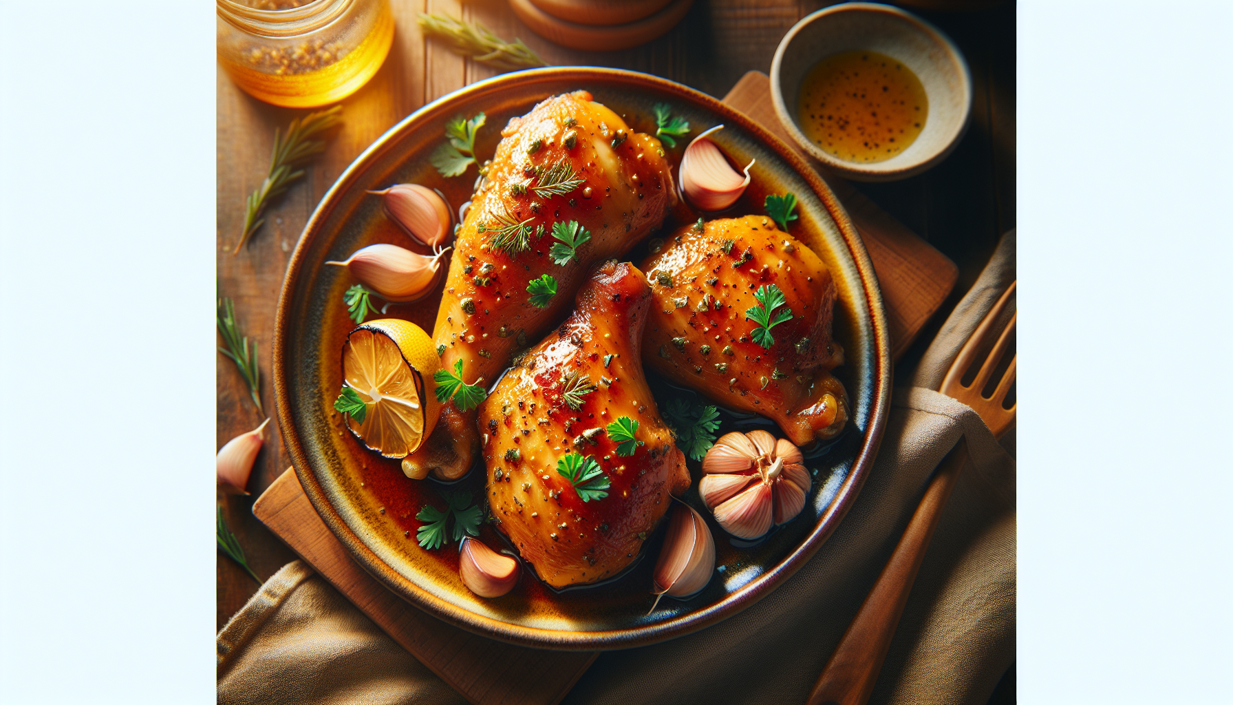 Honey Garlic Smoked Chicken Thighs