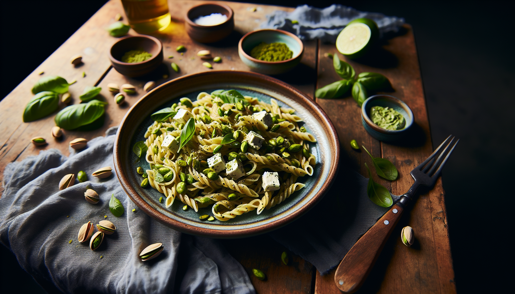 Pistachio Feta Pasta