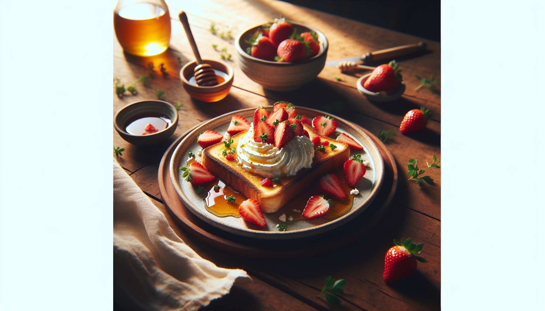 Whipped Feta Strawberry Toast